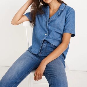 Madewell Denim Shrunken Pajama Shirt
